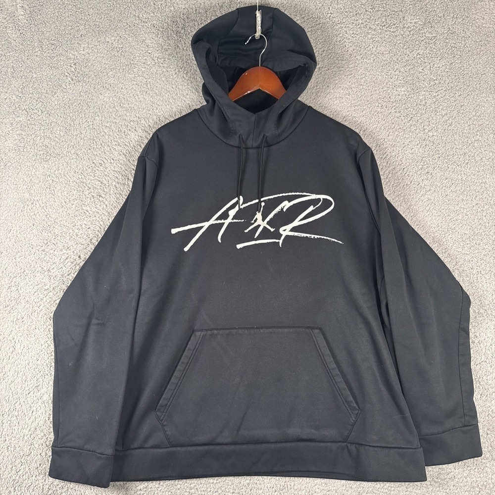Nike Air Jordan Hoodie Mens XXL Black Pullover Jump Man Activewear Casual Fleece